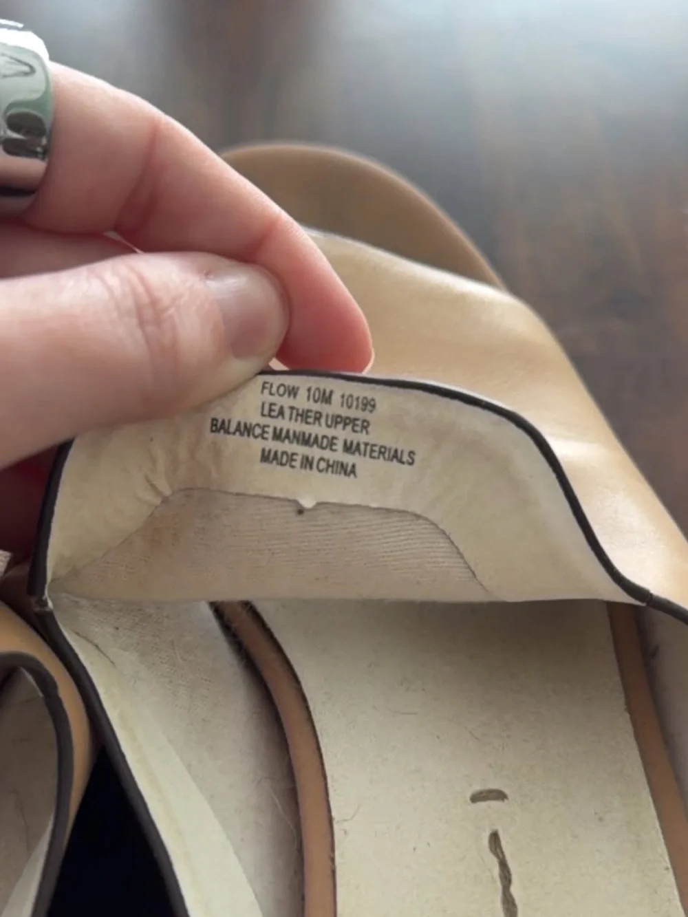 Naked Feet Tan Leather Slide Wedges